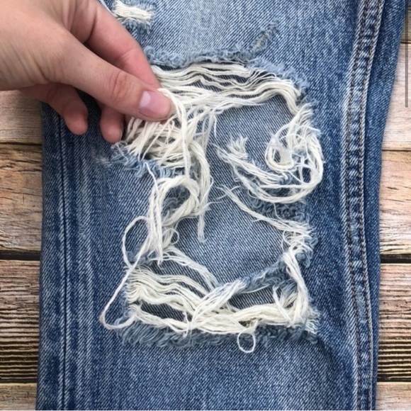 Moussy Distressed Patch Jeans - Picture 3 of 8